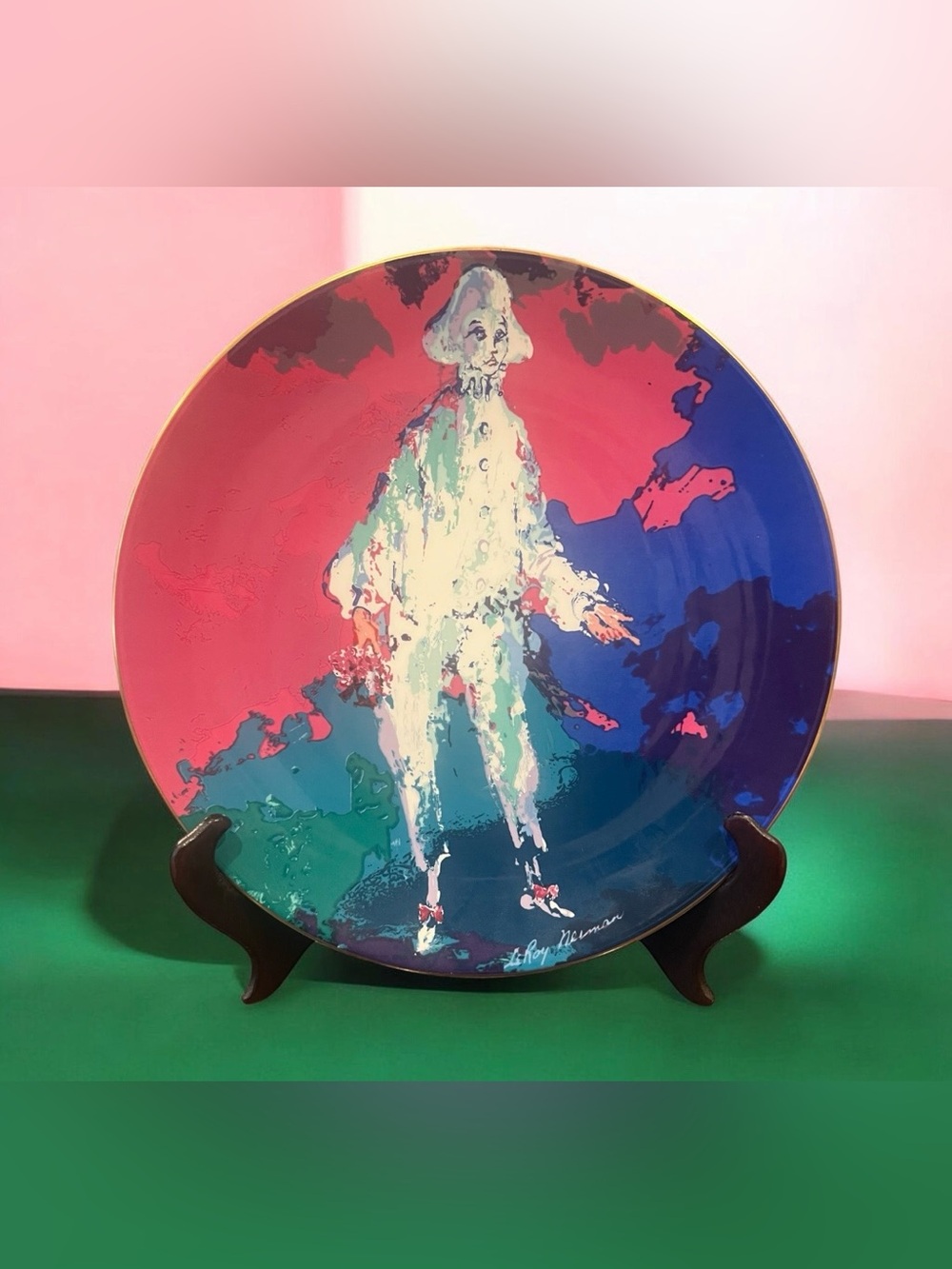 1975 Royal Doulton collector's plate (Pierrot) featuring artwork by LeRoy Neiman